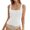 czb# White947, variant on Tank Tops For Women Fashion Solid Color Sleeveless Square Collar Vest Casual Slim Fit Fashionable Layered Camisole Summer Comfortable Casual Stylish Seamless Backless Shirt,White,M