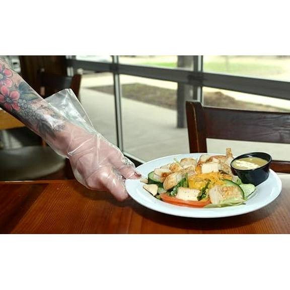 Daxwell Poly Gloves, Embossed, Premium Cast Polyethylene (CPE), Powder Free, Small, Clear, F10000177 (Case of 1,000)