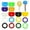24 A, variant on 24/32/40 Pcs Colored Key Caps Flexible Round Rubber Key Covers Semi-circular Key Tags Identifiers for House Keys Non Odd-Shaped Keys