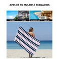 thumbnail image 5 of Navy Blue Pink Striped Towel Set of 3, Soft Microfiber Bath Towels, Hand Towel, Washcloths, Gradient Horizontal Lines Quick-Dry Absorbent Towels for Bathroom Kitchen Hotel Beach Gym Spa, 5 of 7