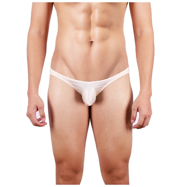 Tanga sexy de jacquard cepillado para hombre, calzoncillos deportivos elásticos transpirables Pompotops qyievc3476
