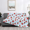 thumbnail image 2 of Goofa Strawberry Pattern Fleece Throw Blanket for Couch, Soft Checkered Flannel Blanket for Sofa, Warm Cozy Decorative Blanket Fall Decor Gift-40"x30", 2 of 6