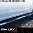 thumbnail image 4 of TrailFX Nerf Bar A1004S TFX 4 Oval Tube Side Steps; With Step Pads; 4 Inch Oval Bent; Polished; Stainless Steel; With Welded End Caps; Rocker Panel Mount, 4 of 4