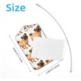 thumbnail image 4 of Square 2Pack PU Leather Cartoon Pug Dog Cruise Luggage Tag with Privacy Cover and Stainless Steel Ring - Suitable for Travel Handbags Backpacks Luggage Tags, 4 of 6