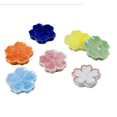 thumbnail image 1 of 7pcs Japanese Style Ceramic Sakura Flower Chopstick Rest Spoon Fork Knife Holder, Color, 1 of 6