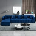 thumbnail image 2 of Williamspace 139" Sectional Sofa Couch for Living Room, Modern Luxury L Shaped Sofa with Ottoman, 5 Seats Upholstered Sofa Couch Furniture Set with 5 Pillows, 2 of 6
