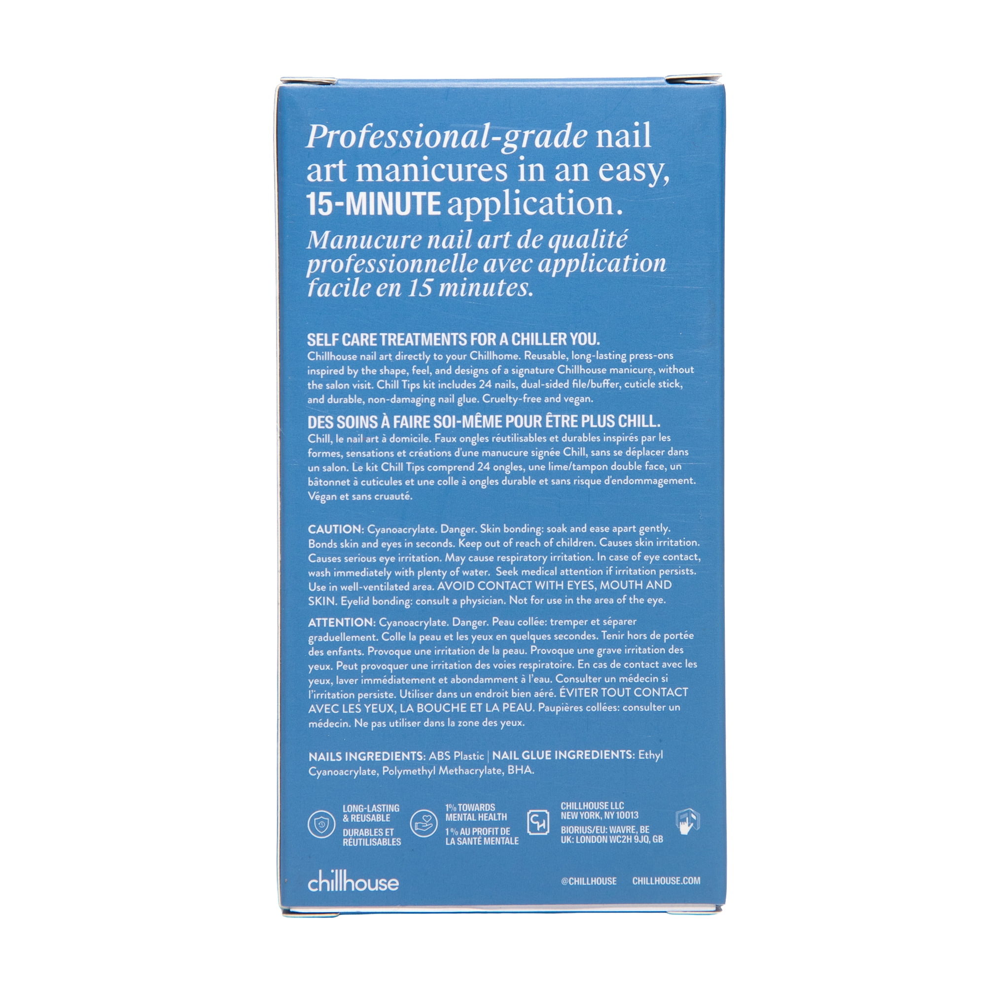 Chillhouse - Ongles à coller - Amande - Acid Wash - 30 ongles