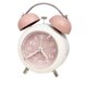 thumbnail image 1 of Reloj despertador analógico con pilas rosa for dormitorio, sala de estar, sala de estudio, dormitorio escolar, reloj despertador de mesa multifuncional, 1 of 6