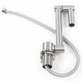 thumbnail image 3 of Undermount Stainless Steel Kitchen Sink Handmade Drain Multifunctional Faucet Hidden Stainless Steel Single Bowl Kitchen Sink Basin Small Sink Square Faucet Kitchen Sink Basin W/Drain Folding Tap Lid, 3 of 3