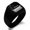 Black, variant on Stainless Steel Letter L Initial 3D Monogram Engraved Engraved Square Flat Top Biker Style Polished Signet Ring