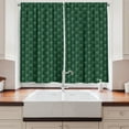 thumbnail image 2 of Ambesonne Olive Green Kitchen Curtains, Vertical Lines Leaves, 55"x36", Charcoal Grey Teal, 2 of 3