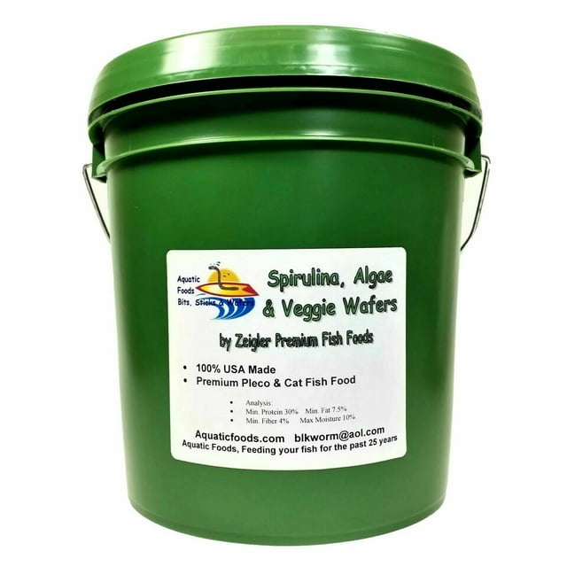 Sinking Wafers of Algae & Spirulina Ideal for Plecos, Bottom Fish