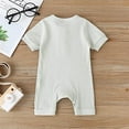 thumbnail image 3 of MesaSe Newborn Baby Short Sleeve Romper Knit Ribbed Solid Color Cotton Jumpsuits, 3 of 6