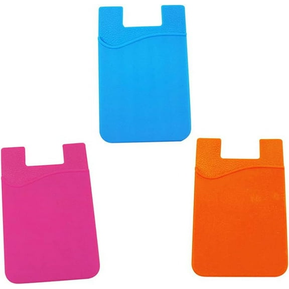 Silicone Phone Case Cellphone Purse Adhesive Phone Wallet, Ultra Thin Stick-on Silicone Phone Credit Holder Cell Phone Pouch Compatible for Smartphone Cellphone Purse
