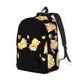 thumbnail image 6 of Easygd Bee Happy Sunflower Gnomes Canvas Backpack: Stylish, Lightweight, and Versatile with Large Capacity and Adjustable Straps –, 6 of 7