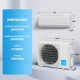 thumbnail image 2 of MemoryField 18000 BTU Energy Efficient Mini Split Central Air Conditioner, 19 SEER2, Cooling & Heating, Ductless, WiFi Enabled, 230V – Home HVAC System, 2 of 9