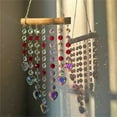 thumbnail image 3 of LiUMX Handmade Crystal Wooden Suncatcher Wind Chime | Colorful Glass Beads & Heart Prisms | Indoor/Outdoor Hanging Decor for Windows, Gardens, Weddings | Sunlight Reflecting Room & Wall Decoration, 3 of 4