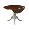 thumbnail image 4 of International Concepts T12-42DP 42 in. Round Dual Drop Leaf Pedestal Table&amp;#44; - Almond, 4 of 5
