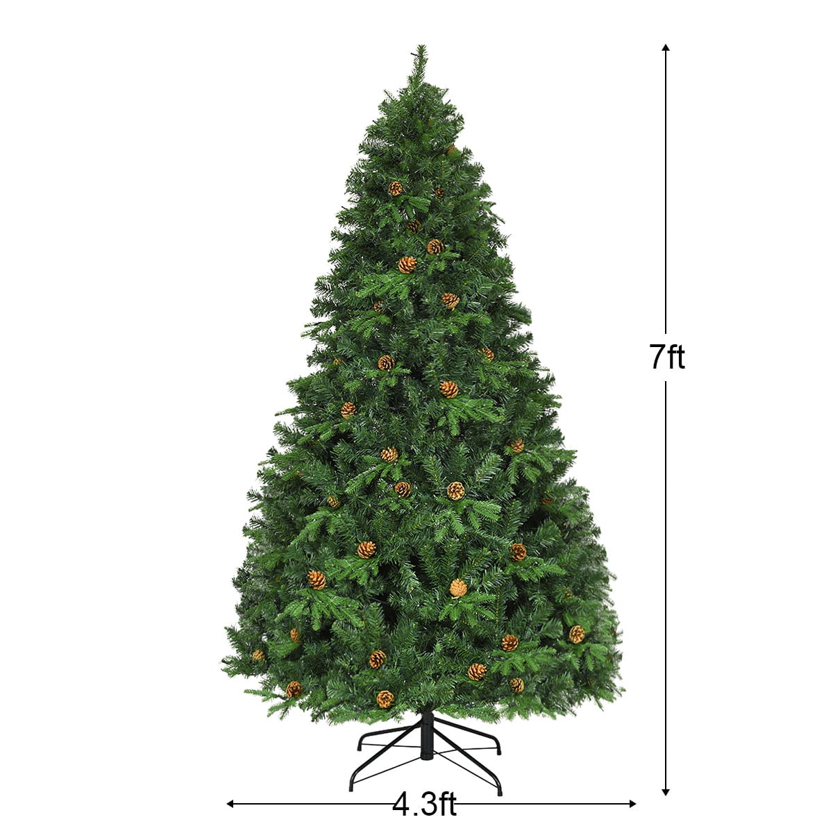 UBesGoo Prelit Slim 9ft Christmas Tree 1298 Branch Tips with Remote Control,  Artificial Xmas Tree with 460 LED Changing Lights & Snow Flocked, Home  Party Decoration, Green 