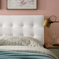 thumbnail image 4 of Lily King Biscuit Tufted Performance Velvet Headboard in White, 4 of 5