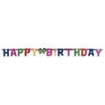 thumbnail image 1 of Large Multi Color Happy Birthday Party Banner 108" x 8", 1 of 2