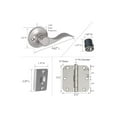 thumbnail image 6 of Design House Springdale Door Lever, Ball Catch 2-Pack, and 6-Pack Hinges, Satin Nickel ?  , 191395, 6 of 6
