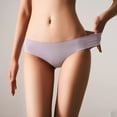 thumbnail image 5 of Womens Bikini Briefs Underwear Pack Non-Trace Ice Silk Breathable Midwaist Solid Panties Saving on Clearance, 5 of 8