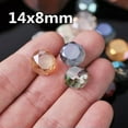 thumbnail image 4 of U8MO 10pcs 12mm 14mm Matte Drum Shape Faceted Crystal Glass Loose Beads Lot-14x8mm-Grayish Blue, 4 of 4