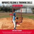thumbnail image 3 of Hit Run Steal Heavy Duty Baseball/Softball Pitchback Net w/ Adjustable Legs, Red, 3 of 6