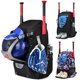thumbnail image 3 of Sonducket Bolsa de softbol para niñas con gran capacidad y bolsas de béisbol impermeables organizadas para niños de 8 a 12 años Mochilas negro, 3 of 6
