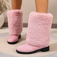 thumbnail image 2 of Work Boots for Women Christmas Thick Heel Pointed Toe Mid Calf Boots Shoes Women's Ankle Boots & Booties, 2 of 6