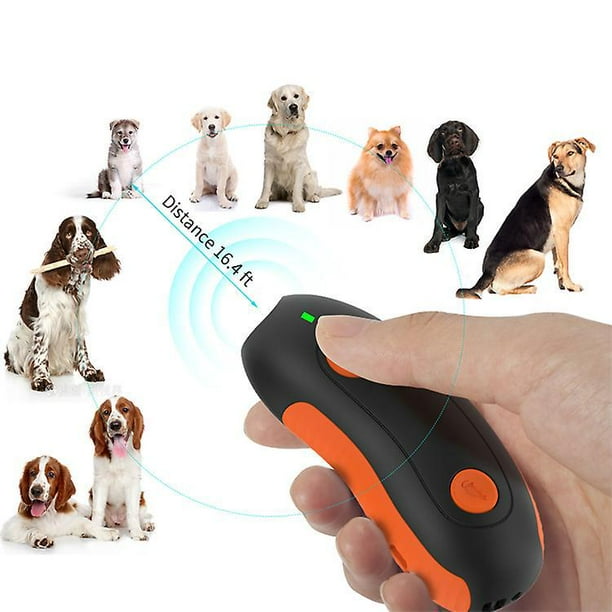 Dispositivo antiladridos, disuasivo ultrasónico de ladridos de perros con luces LED, dispositivos de control de ladridos de perros con sensor dual Disuasivo de ladridos de perros Adiestramiento de pe