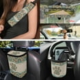 thumbnail image 3 of Jeiento Boho Paws 15 PCS Car Seat Cover Set with Steering Wheel Cover Seat Belt Strap Cover Garbage Cans Air Vent Pouch Rearview Mirror Cover Cup Coasters Keychain Universal Fit Trucks SUV Vans, 3 of 6