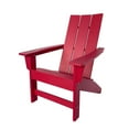 thumbnail image 4 of Shine Company Modern Resin All-Weather Patio Porch Adirondack Chair in Red, 4 of 5