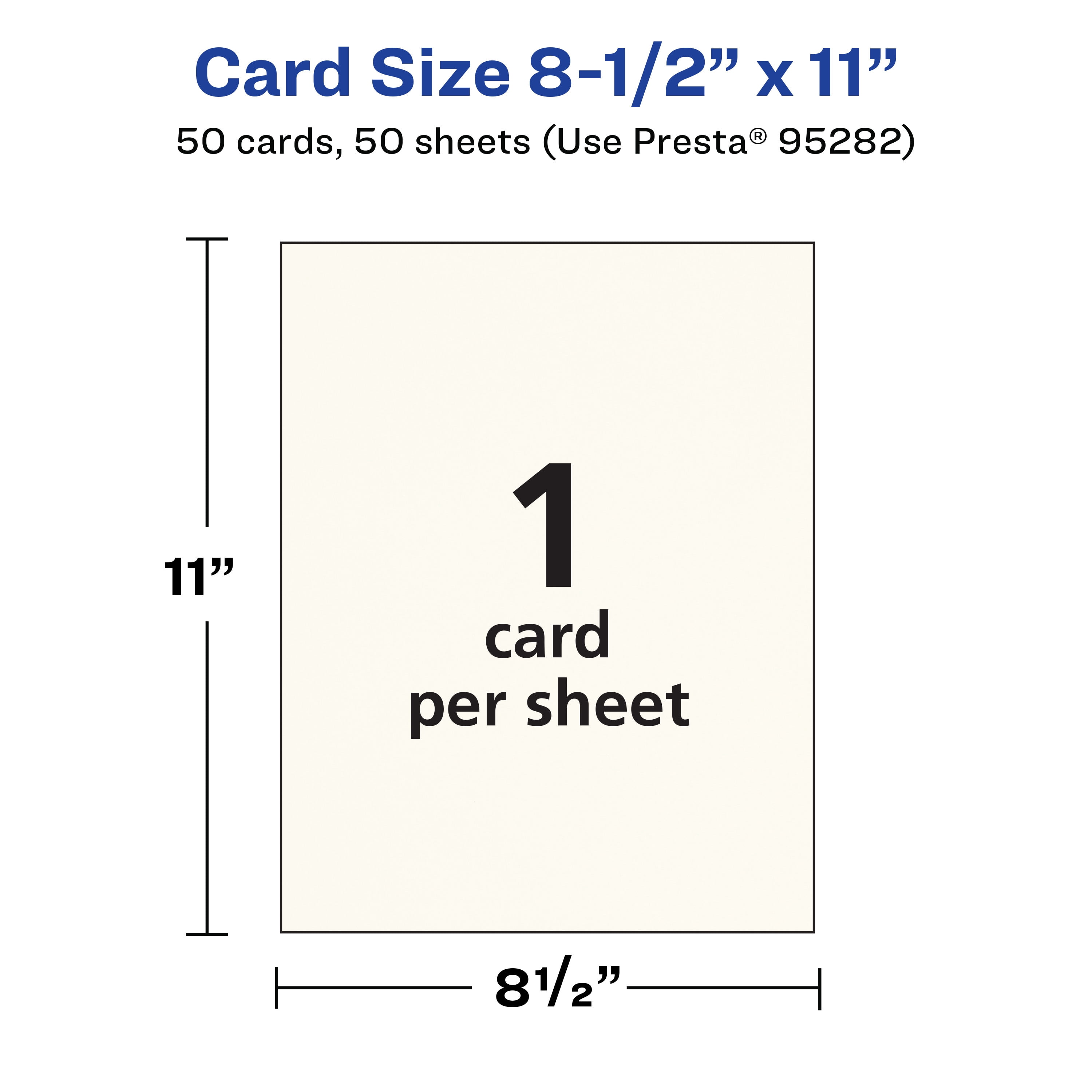 Avery Printable Cardstock, 8.5" x 11", Ivory, 50ct
