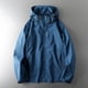 thumbnail image 5 of Abrigo informal azul para hombre, chaqueta masculina que se puede quitar el sombrero, resistente al viento, impermeable, suéter para exteriores, Top grande, novedad de 2023, 5 of 5