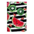 thumbnail image 2 of ONETECH Watermelon Kiwi Stripes Garden Flag 12x18in White, 2 of 6