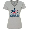 thumbnail image 3 of Inktastic Memorial Day Grunge Remembering Those We Have Lost Women's V-Neck T-Shirt, 3 of 5