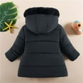 thumbnail image 4 of Girls Clothes Clearance Under 5, Toddler Girls Parka Puffer Jacket with Faux-fur Trim Hood Pockets Windproof Warm Thick Winter Mid Long Down Coat (2 Years, Black), 4 of 4