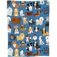 thumbnail image 6 of Cute Dog Puppy Blanket, Soft Blankets Flannel Bed Throw Cozy Lightweight Plush Gifts for Kids Boys Girls Women Men Sofa Couch Bedroom Living Rooms Warm All Season, Home Decor, Small 50"x40", 6 of 6