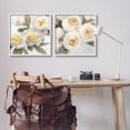 thumbnail image 2 of White Rose Flowers Traditional Botanical & Floral Graphic Art White Framed Art Print Wall Art, Set of 2, 2 of 8