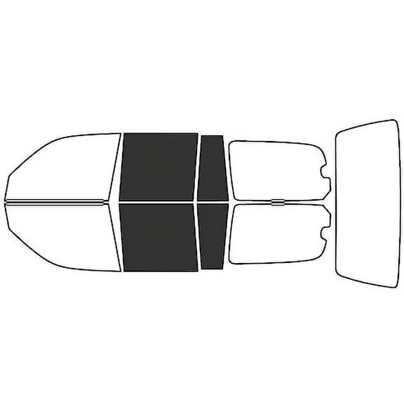 Rvinyl Window Tint Kit Compatible with Toyota Land Cruiser 1998-2007 - Back Precut Kit - 20%