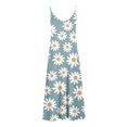 thumbnail image 4 of SMihono Robe Maxi Bohème d'Été pour Femmes Grande Taille Mode Décontractée d'Été avec Poches Sans Manches Imprimé Dentelle Col en V Robe de Plage Robe d'Été, 4 of 4