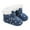 Blue, variant on Wancir Newborn Baby Boys Girls Booties Stay On Socks Non Skid Soft Sole Infant Toddler Warm Winter House Slipper Crib Shoes 0-18 Months