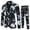 Black, variant on Xuniizn Men Suits 2 Piece Set, Plus Size Print Shawl Lapel One Button Cocktail Party Prom Festival Outfits, Soft Comfortable Casual Trendy Party Prom Blazer Pants Set