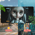 thumbnail image 5 of 1 Pcs 2D Flat License Plate Covers & Frames, Doll For Decorative Front, Waterproof For Decoration Aluminum License Plate Covers & Frames Cover For Men Women, 12" X 6", 5 of 7