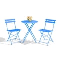 thumbnail image 1 of 3-Piece Folding Bistro Set, All-Metal Patio Table and Chairs for Outdoor, Balcony & Backyard, 1 of 7