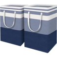 thumbnail image 1 of Bolsa de almacenamiento de tela transfronteriza de Amazon Cesta de almacenamiento de tela Cesta de ropa sucia plegable Ropa sucia a rayas Edredón de algodón Mudanza, 1 of 5