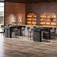 thumbnail image 5 of Tribesigns 63-inch Bar Table, Industrial Counter Height Pub Table with Metal Footrest, Rectangle Home Bar Unit for Living Room, Kitchen, Black, 5 of 10