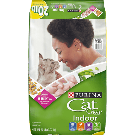 Purina Cat Chow Indoor Dry Cat Food, 20 lb (Best Indoor Cat Food For Weight Loss)